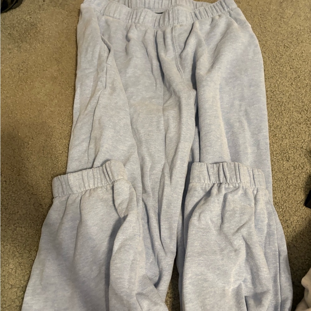 Hollister Light Gray Ankle Sweatpants